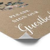 GartenWappen | Rustic Floral Wedbook Poster (Ecke)