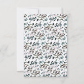 GartenWappen | Rustikale Blumenreaktion RSVP Karte (Rückseite)