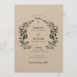 GartenWappen | Rustikale Hochzeitseinladung Einladung