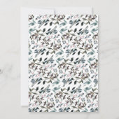 GartenWappen | White Blue Wedding Floral Foto Save The Date (Rückseite)