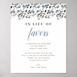 GartenWappen | White Blue Wedding Spende Wohltätig Poster