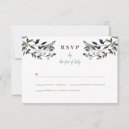GartenWappen | White Floral Response Wedding RSVP Karte