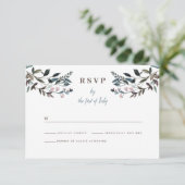 GartenWappen | White Floral Response Wedding RSVP Karte (Stehend Vorderseite)