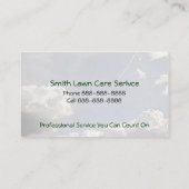 Gartenwartung bietet Visitenkarte (Rückseite)