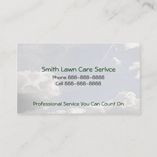 Gartenwartung bietet Visitenkarte (Rückseite)