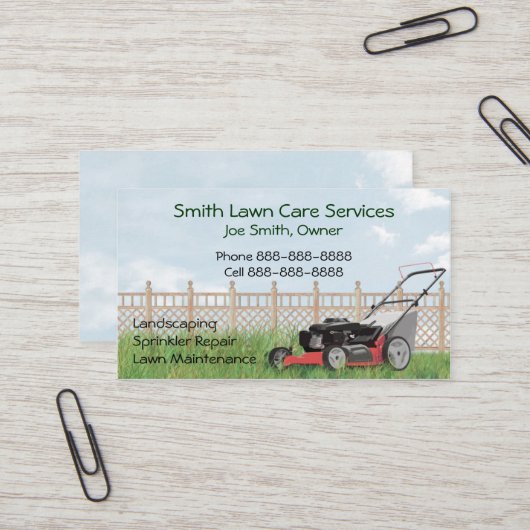 Gartenwartung bietet Visitenkarte (Vorderseite/Rückseite Beispiel)