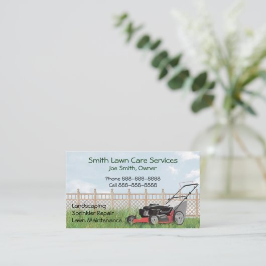 Gartenwartung bietet Visitenkarte (Stehend Vorderseite)