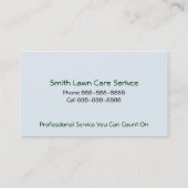 Gartenwartung bietet Visitenkarte (Rückseite)