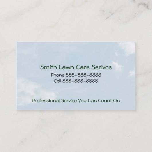 Gartenwartung bietet Visitenkarte (Rückseite)