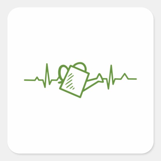 Gartenwasser Quadratischer Aufkleber (Vorderseite)