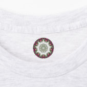 Gartenwasserbrunnen Rosa Blume Mandala Design Etiketten (Befestigt)