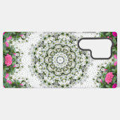 Gartenwasserbrunnen Rosa Blume Mandala Design Samsung Galaxy Hülle (Rückseite (Horizontal))
