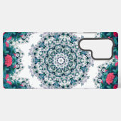 Gartenwasserbrunnen Rote Blume Mandala Samsung Galaxy Hülle (Rückseite (Horizontal))