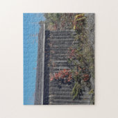 Gartenweg am Rand des Zuhauses Puzzle (Vertikal)