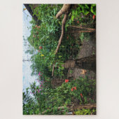 Gartenweg am Rand des Zuhauses Puzzle (Vertikal)