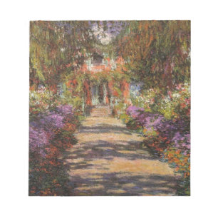 Gartenweg bei Giverny 1902 von Claude Monet Notizblock