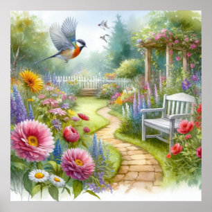 Gartenweg-Landschaft 1 Poster