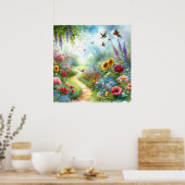 Gartenweg Landschaft 2 Poster (Küche)