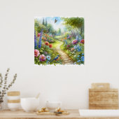 Gartenweg Landschaft 4 Poster (Küche)