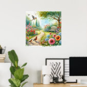Gartenweg Landschaft 7 Poster (Heimbüro)
