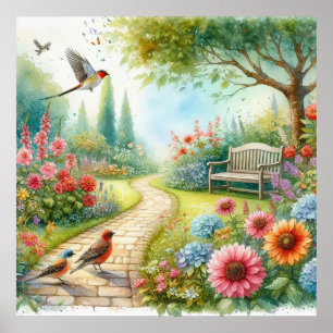 Gartenweg-Landschaft 7 Poster