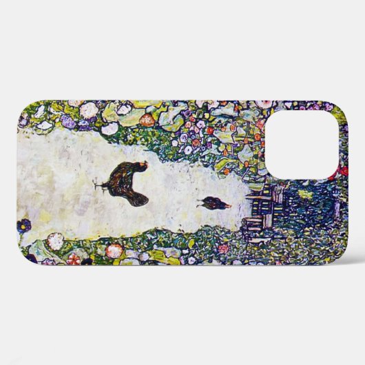 Gartenweg mit Hühnern, Gustav Klimt Case-Mate iPhone Hülle (Rückseite (Horizontal))