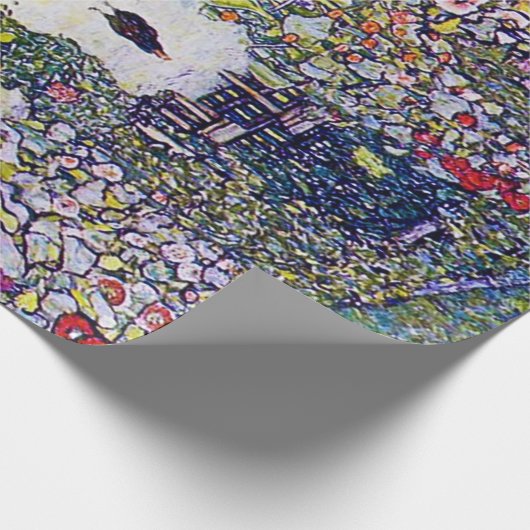 Gartenweg mit Hühnern, Gustav Klimt Geschenkpapier (Ecke)