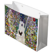 Gartenweg mit Hühnern, Gustav Klimt Große Geschenktüte (Vorderseite Schrägansicht)