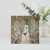 Gartenweg mit Hühnern, Gustav Klimt, Jugendstil (Stehend Vorderseite)