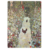 Gartenweg mit Hühnern, Gustav Klimt, Jugendstil Klemmbrett (Rückseite)