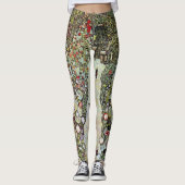 Gartenweg mit Hühnern, Gustav Klimt, Jugendstil Leggings (Vorderseite)