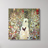 Gartenweg mit Hühnern, Gustav Klimt, Jugendstil Leinwanddruck (Vorderseite)