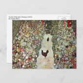 Gartenweg mit Hühnern, Gustav Klimt, Jugendstil Postkarte (Vorne/Hinten)