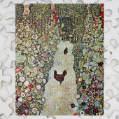 Gartenweg mit Hühnern, Gustav Klimt, Jugendstil Puzzle