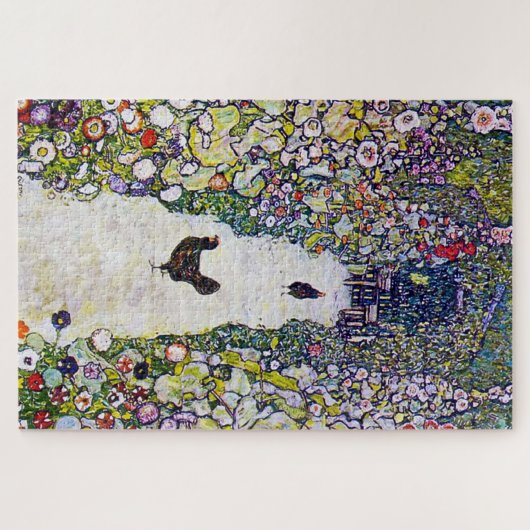 Gartenweg mit Hühnern, Gustav Klimt Puzzle (Horizontal)