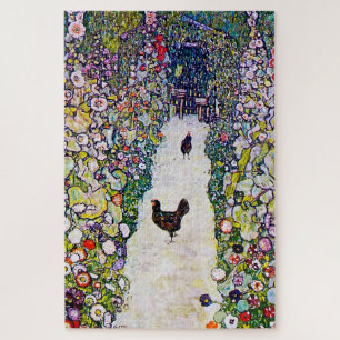 Gartenweg mit Hühnern, Gustav Klimt Puzzle