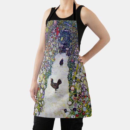 Gartenweg mit Hühnern, Gustav Klimt Schürze (InSitu)