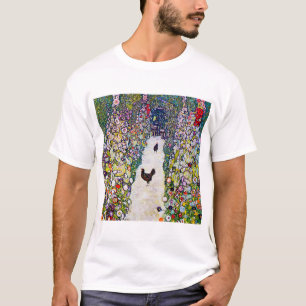 Gartenweg mit Hühnern, Gustav Klimt T-Shirt