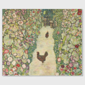 Gartenweg mit Hühnern von Gustav Klimt Geschenkpapier (Flach)