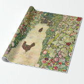 Gartenweg mit Hühnern von Gustav Klimt Geschenkpapier (Ungerollt)