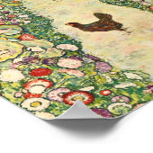 Gartenweg mit Hühnern von Gustav Klimt Poster (Ecke)