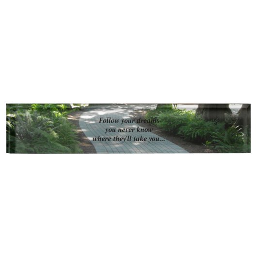 Gartenweg mit Motivierend Meldung Namensplakette (Vorderseite)
