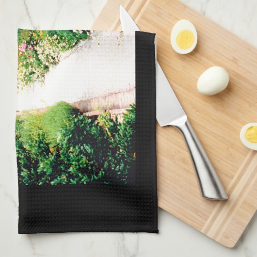 Gartenweg mit Sprichwörtern 3:5-6 Geschirrtuch (Viertel Falte)