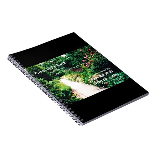 Gartenweg mit Sprichwörtern 3:5-6 Notizblock (Rechte Seite)