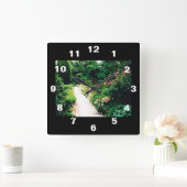 Gartenweg Quadratische Wanduhr (Zuhause)