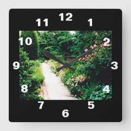 Gartenweg Quadratische Wanduhr