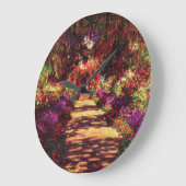 Gartenweg von Claude Monet Große Wanduhr (Winkel)