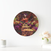 Gartenweg von Claude Monet Große Wanduhr (Zuhause)