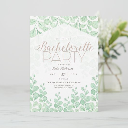 Gartenweine | Einladung des Junggeselinnen-Abschie (Stehend Vorderseite)