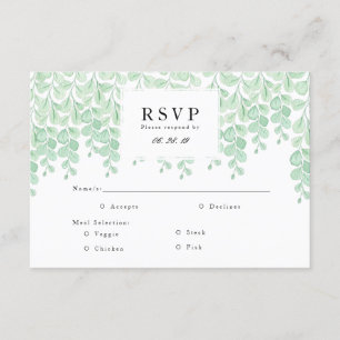Gartenweine   Watercolor RSVP Card Karte